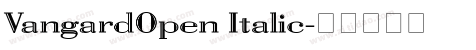 VangardOpen Italic字体转换